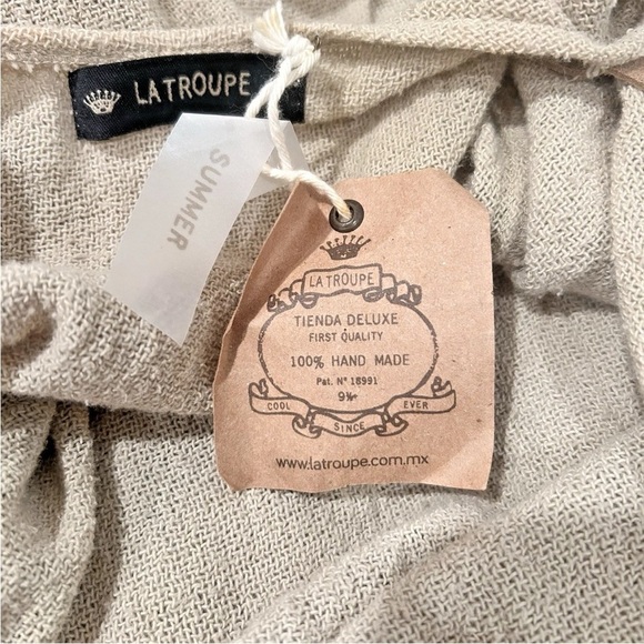 La Troupe Tulum Vestido Barbara Dress Women's Size 2 Beige Knee Length Beach NWT - Picture 5 of 5